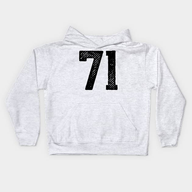 Seventy One 71 Kids Hoodie by colorsplash